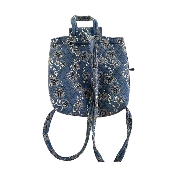 Dusty Blue quilted‎ backpack - Picture 4 of 9